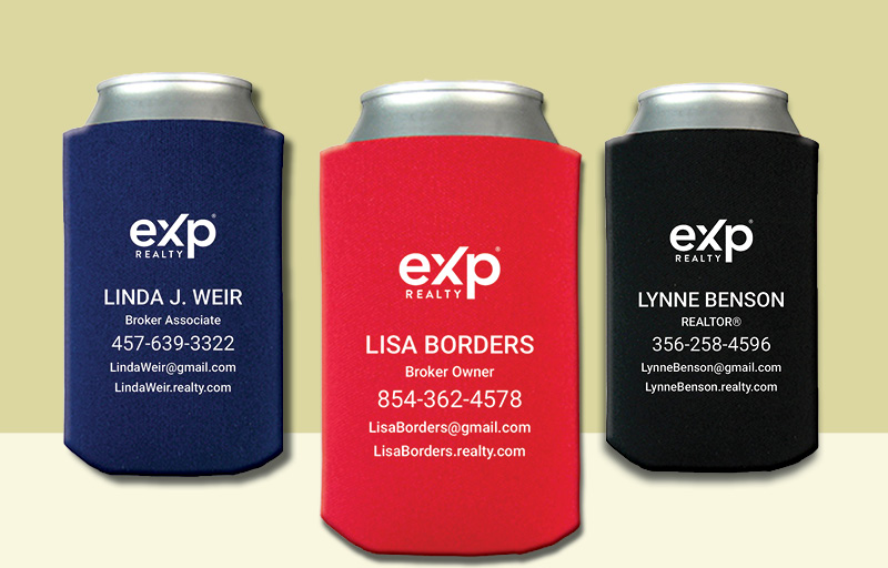 eXp Realty Real Estate Can Cooler - eXp Realty personalized promotional products | BestPrintBuy.com