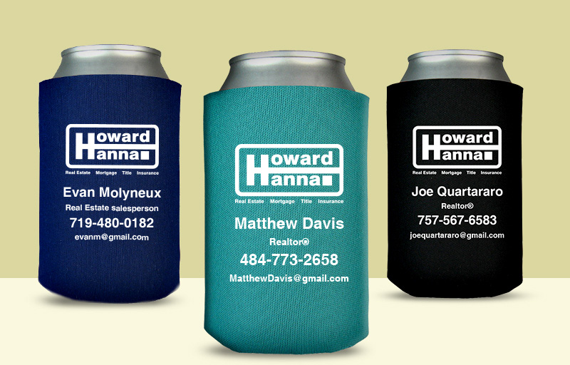 Howard Hanna Real Estate Economy Can Coolers - Howard Hanna personalized promotional products | BestPrintBuy.com