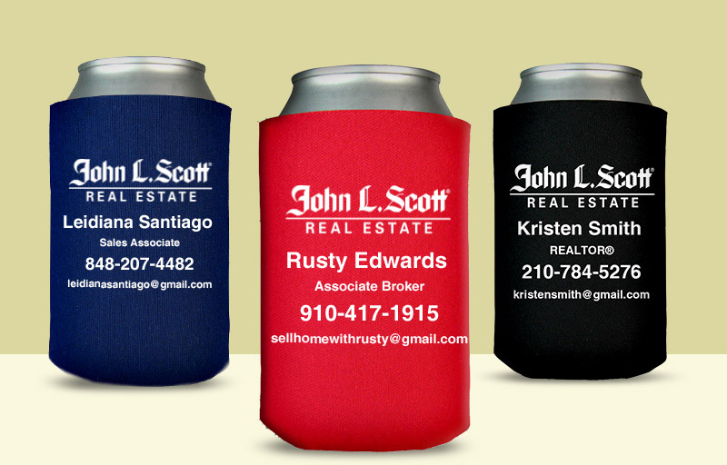 John L. Scott Real Estate Economy Can Coolers - John L. Scott Real Estate personalized promotional products | BestPrintBuy.com
