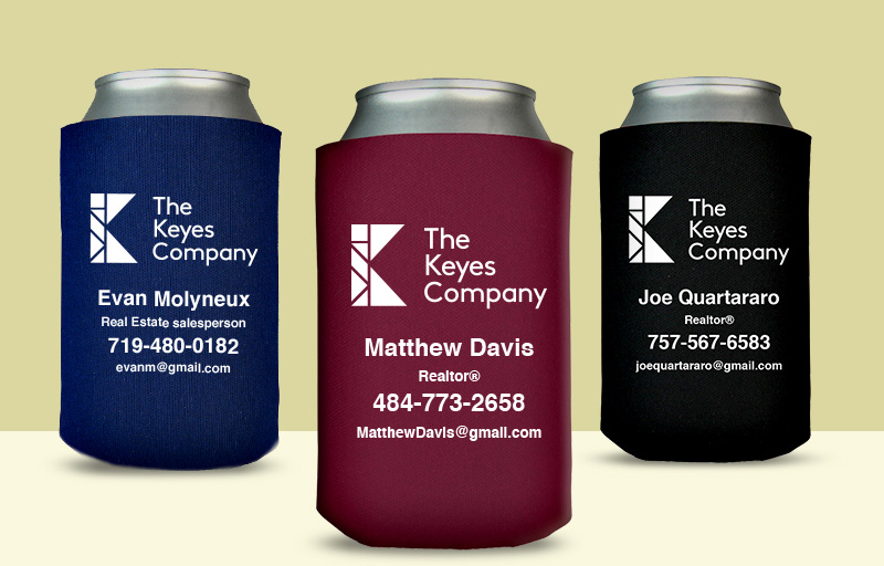 The Keyes Company Real Estate Economy Can Coolers - The Keyes Company personalized promotional products | BestPrintBuy.com