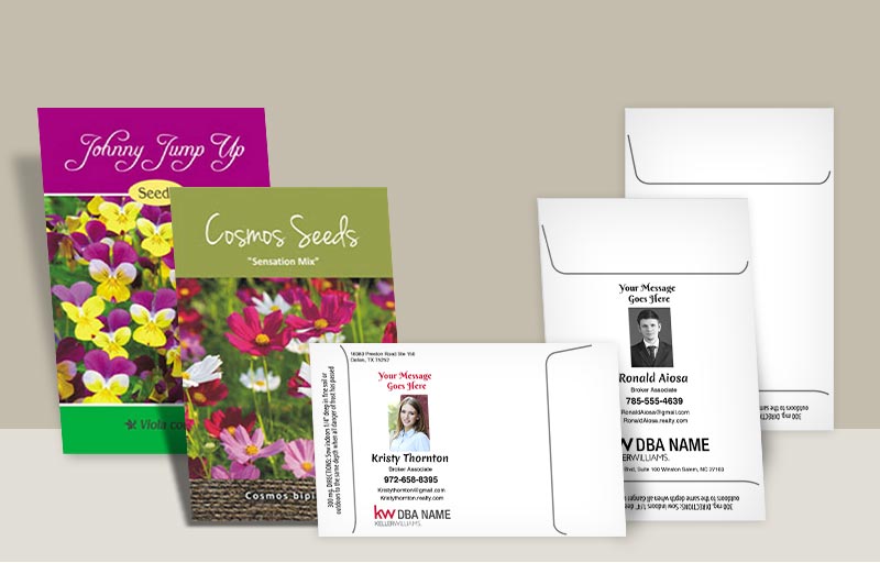 Keller Williams Real Estate Seed Packets - KW approved vendor personalized promotional products | BestPrintBuy.com