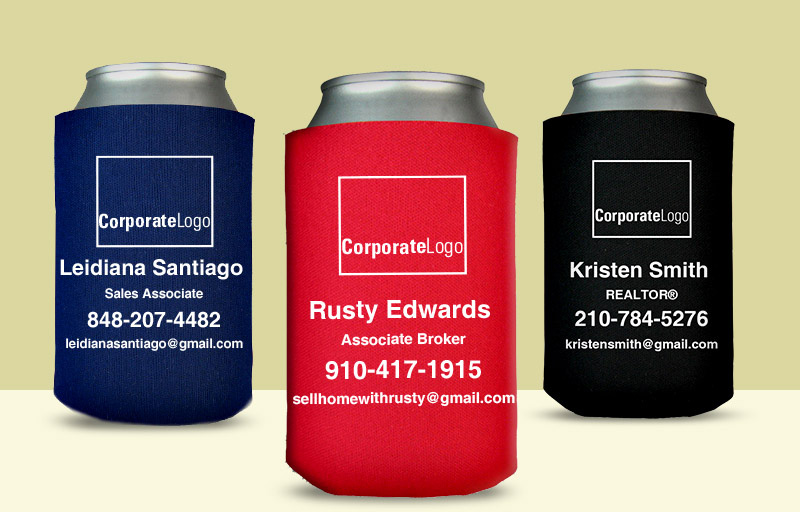 Real Living Real Estate Economy Can Coolers - Real Living Real Estate personalized promotional products | BestPrintBuy.com
