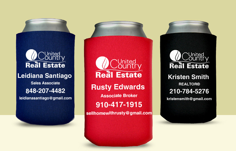 United Country Real Estate Economy Can Coolers - United Country Real Estate personalized promotional products | BestPrintBuy.com
