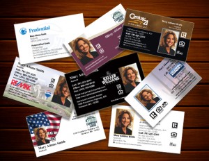 Business card styles for real estate agents and brokers