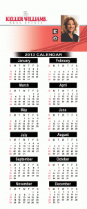 Business Card Calendar Magnet