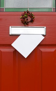 Red Front Door, Christmas, Post.