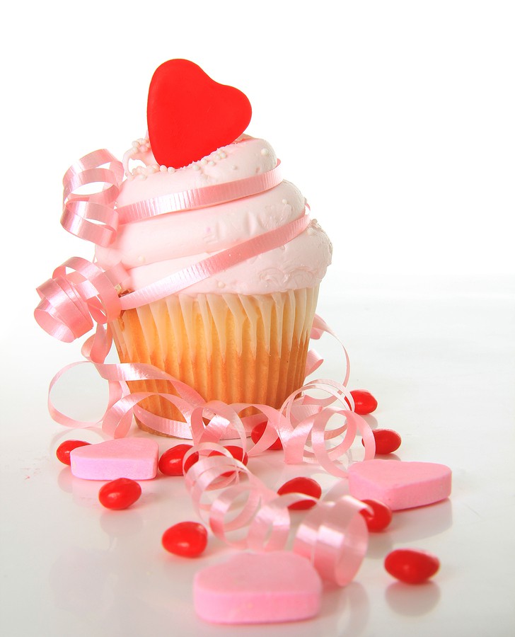 Valentine's day cupcake. 