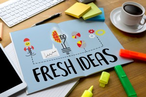 FRESH IDEAS Ideas Design Innovation think Objective Strategy NEW FRESH IDEAS Innovative Ideas / Business innovation concept FRESH IDEAS