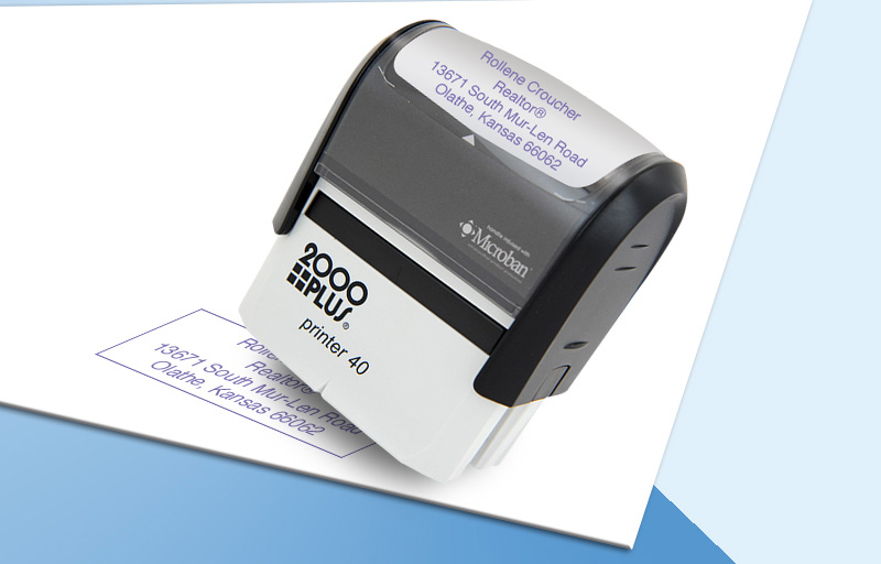Assit2Sell Real Estate Real Estate 2000 Plus Large Business Address Rubber Stamp - Assit2Sell Real Estate custom self inking stamps for marketing materials and stationery | BestPrintBuy.com