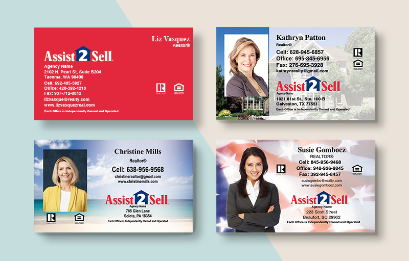 Assit2Sell Real Estate Business Card Magnets - Assit2Sell Real Estate  magnets with photo and contact info | BestPrintBuy.com