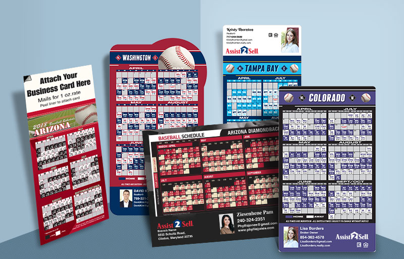 Assit2Sell Real Estate Baseball Schedules - Assit2Sell Real Estate custom sports schedule magnets | BestPrintBuy.com