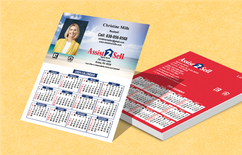 Assit2Sell Real Estate Mini Business Card Calendar Magnets - Assit2Sell Real Estate  2019 calendars | BestPrintBuy.com