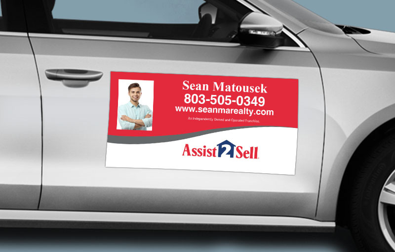 Assist2sell  Real Estate 12 x 24 with Photo Car Magnets -  Assist2sell  approved vendor custom car magnets for realtors | BestPrintBuy.com