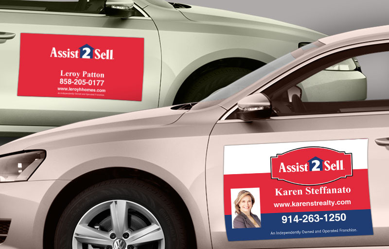 Assit2Sell Real Estate Car Magnets - Assit2Sell Real Estate car door magnets | BestPrintBuy.com