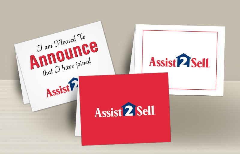Assit2Sell Real Estate Blank Folded Note Cards -  stationery | BestPrintBuy.com