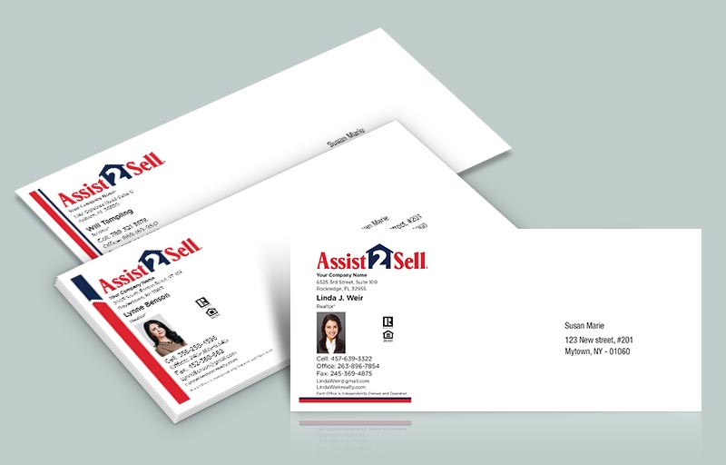 Assist2Sell Real Estate #10 Envelopes - Custom #10 Envelopes Stationery for Realtors | BestPrintBuy.com