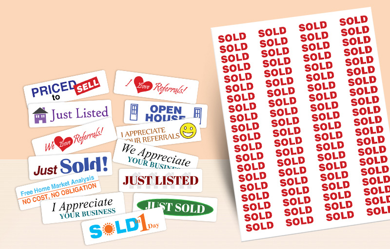 Better Homes and Gardens Real Estate Rectangle Stickers - BHGRE stickers with messages | BestPrintBuy.com