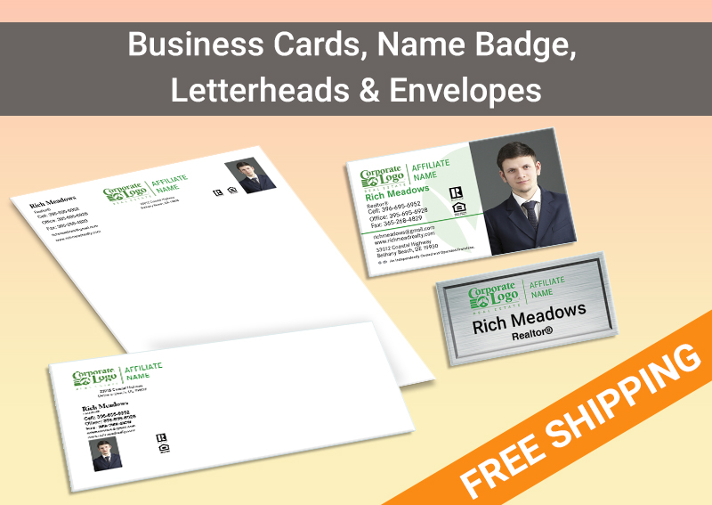 Better Homes And Gardens Real Estate Bronze Agent Package - Better Homes And Gardens approved vendor personalized business cards, letterhead, envelopes and note cards | BestPrintBuy.com
