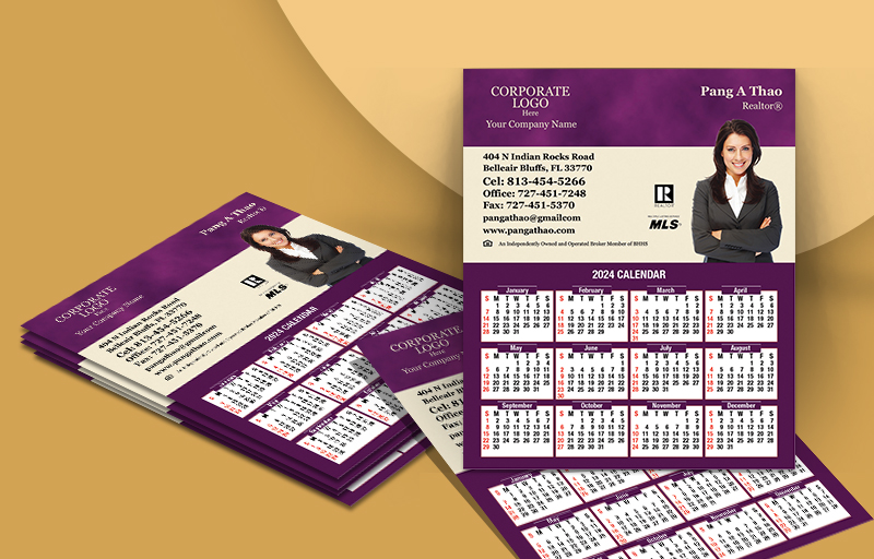 Berkshire Hathaway Real Estate Silhouette Mini Business Card Calendar Magnets - Berkshire Hathaway  personalized marketing materials | BestPrintBuy.com