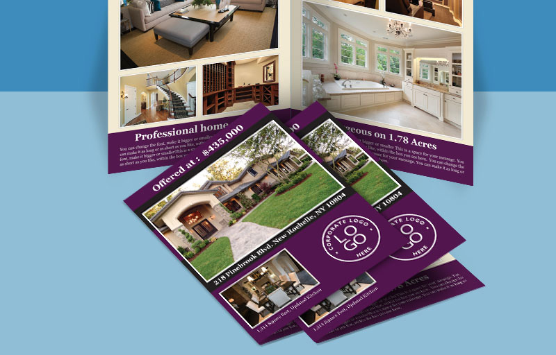 Berkshire Hathaway Real Estate - Four sided flyers BestPrintBuy.com