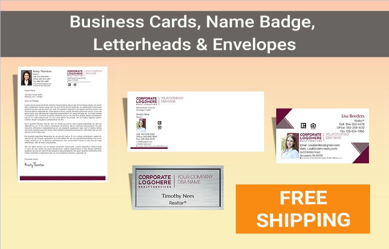 Berkshire Hathaway Real Estate Bronze Agent Package - personalized business cards, letterhead, envelopes and note cards | BestPrintBuy.com