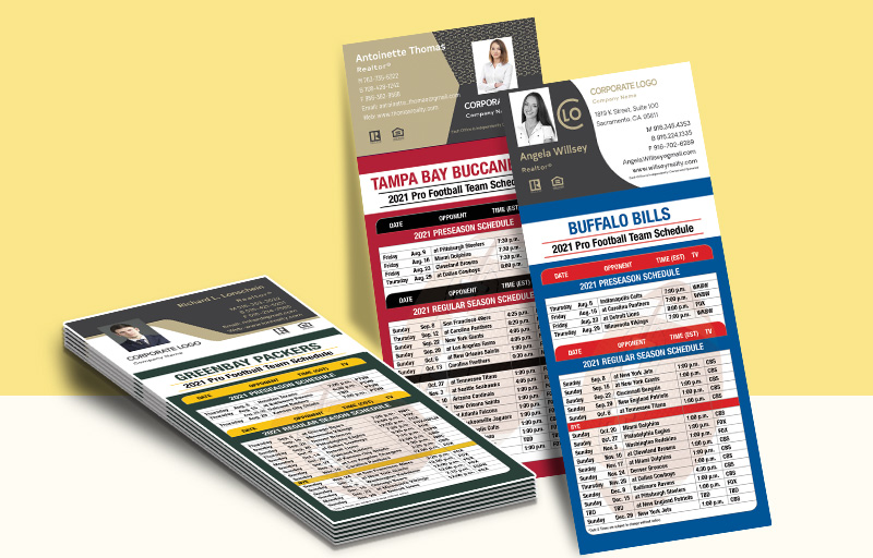 Century 21 Real Estate Business Card Magnet Football Schedules - C21  personalized magnetic football schedules | BestPrintBuy.com