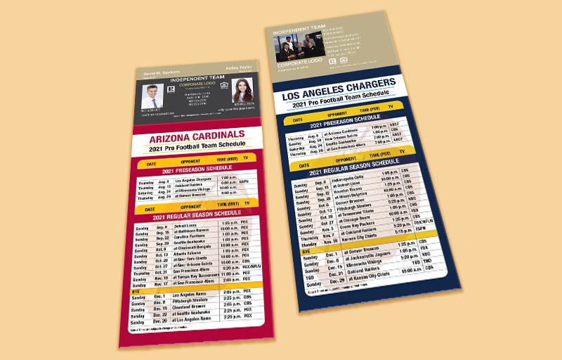 Century 21 Real Estate Team Business Card Magnetic Schedules - Century 21 personalized magnetic football schedules | BestPrintBuy.com