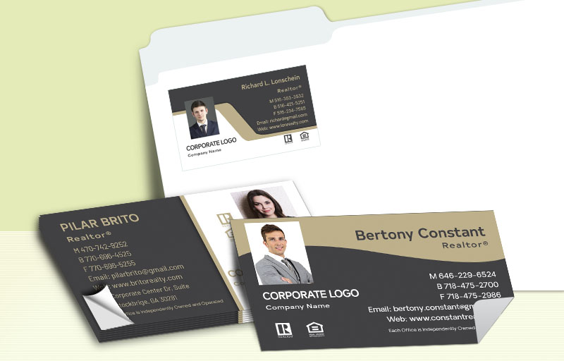 Century 21 Real Estate Business Card Labels - Century 21  personalized stickers with contact info | BestPrintBuy.com