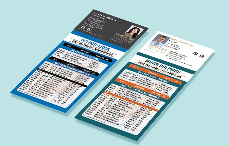 Century 21 Real Estate Fine Homes Business Card Magnetic Schedules With Photo - Century 21  personalized magnetic football schedules | BestPrintBuy.com