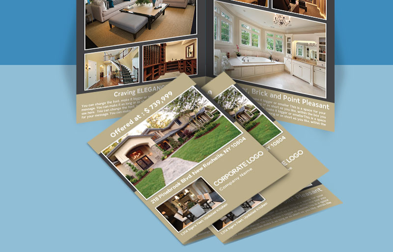Century 21 Real Estate Flyers and Brochures - Century 21 four-sided flyer templates for open houses and marketing | BestPrintBuy.com
