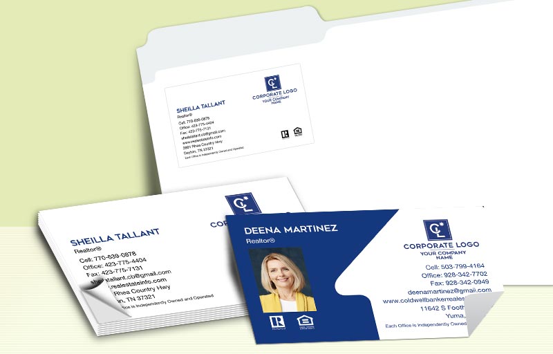 Coldwell Banker Real Estate Business Card Labels - Coldwell Banker  personalized stickers with contact info | BestPrintBuy.com