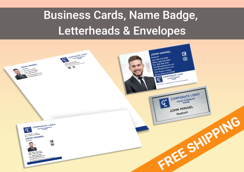 Coldwell Banker Real Estate Bronze Agent Package - personalized business cards, letterhead, envelopes and note cards | BestPrintBuy.com