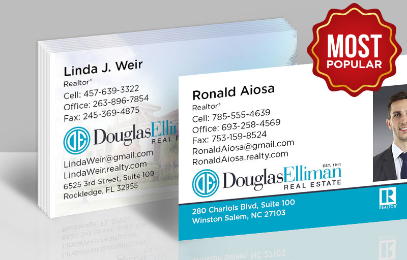 Douglas Elliman Real Estate Standard Business Cards - Standard & Rounded Corner Business Cards for Realtors | BestPrintBuy.com