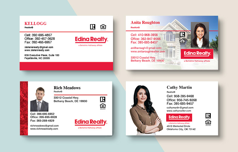 Edina Realty Business Card Magnets - Edina Realty  magnets with photo and contact info | BestPrintBuy.com