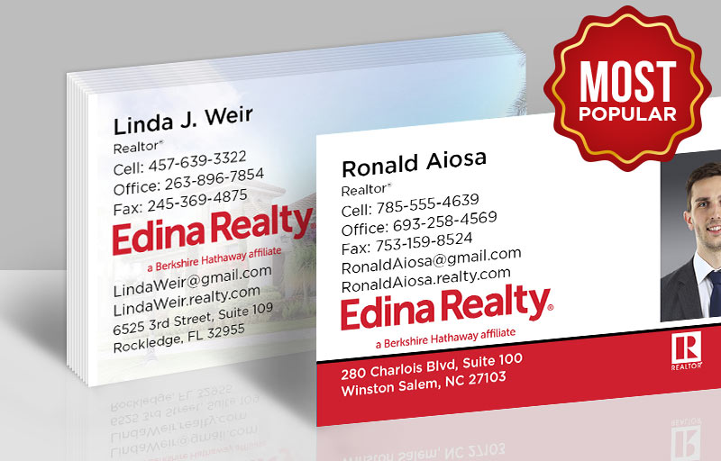 Edina Realty Real Estate Standard Business Cards - Standard & Rounded Corner Business Cards for Realtors | BestPrintBuy.com