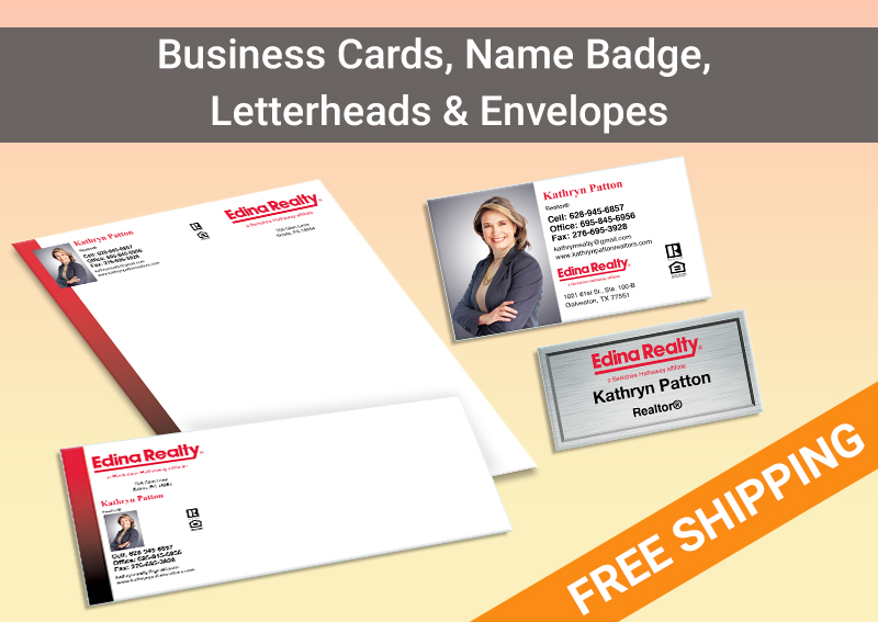 Edina Realty Real Estate Bronze Agent Package - Edina Realty approved vendor personalized business cards, letterhead, envelopes and note cards | BestPrintBuy.com