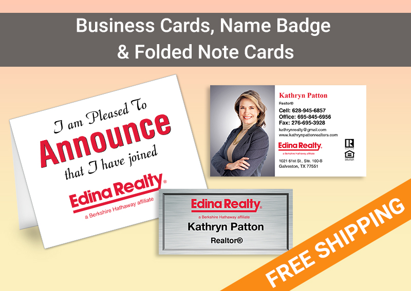 Edina Realty Real Estate BC Agent Package - Edina Realty approved vendor personalized business cards| BestPrintBuy.com