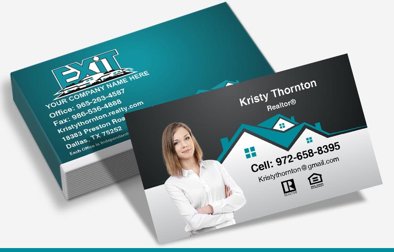 Exit Realty Matching Two-Sided Business Cards - Exit Realty Approved Vendor marketing materials | BestPrintBuy.com