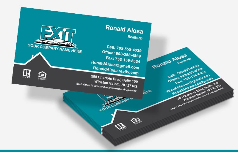 Exit Realty Business Cards Without Photo - Exit Realty Approved Vendor marketing materials | BestPrintBuy.com