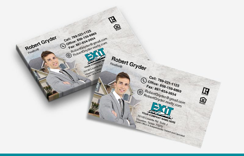 Exit Realty Silhouette Business Cards - Exit Realty Approved Vendor marketing materials | BestPrintBuy.com