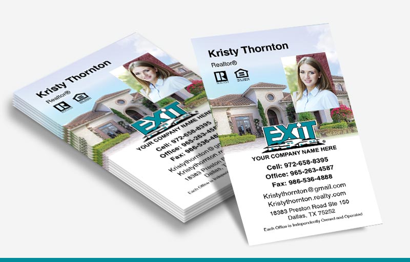 Exit Realty Vertical Business Cards - Exit Realty Approved Vendor marketing materials | BestPrintBuy.com