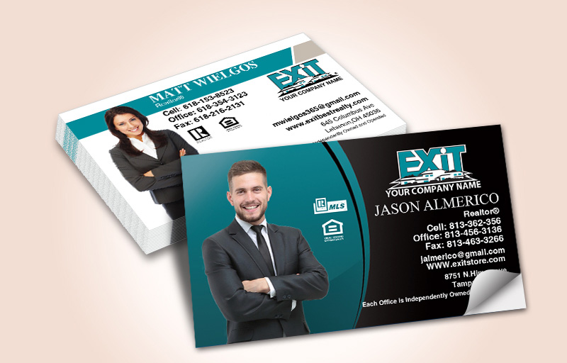 Exit Realty Silhouette Business Card Labels - Exit Realty Approved Vendor marketing materials | BestPrintBuy.com