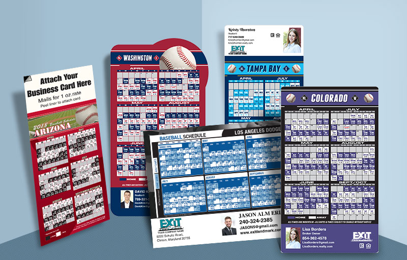 Exit Realty Real Estate Baseball Schedules - Exit Realty approved vendor custom sports schedule magnets | BestPrintBuy.com