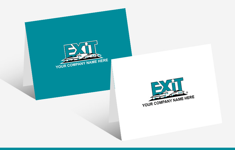 Exit Realty Folded Note Cards - Exit Realty approved vendor general note card stationery | BestPrintBuy.com