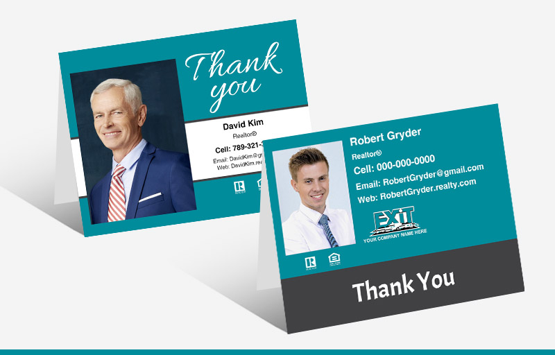 Exit Realty Folded Note Cards - Exit Realty approved vendor thank you cards stationery | BestPrintBuy.com