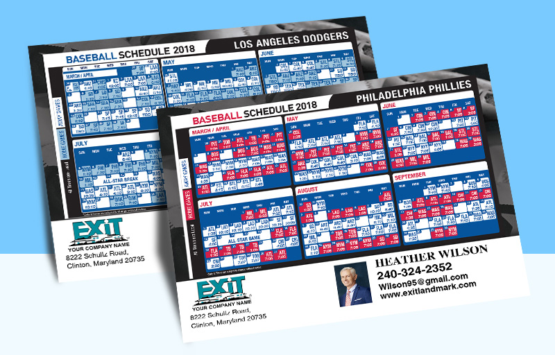 Exit Realty Real Estate Full Magnet Baseball Schedules - EXIT  personalized realtor marketing materials | BestPrintBuy.com