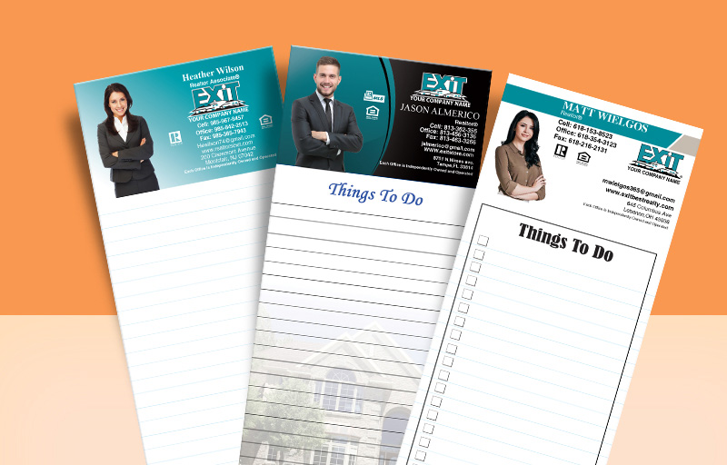 Exit Realty Silhouette Notepads - Exit Realty approved vendor personalized realtor marketing materials | BestPrintBuy.com
