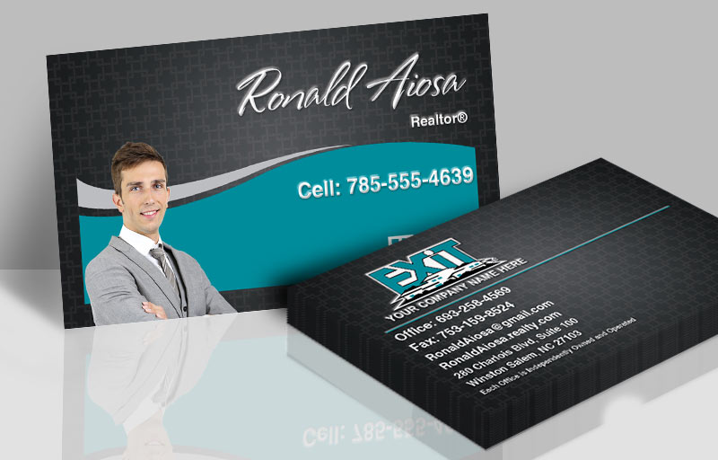 Exit Realty Real Estate Spot UV (Gloss) Raised Business Cards - Luxury Raised Printing & Suede Stock Business Cards for Realtors | BestPrintBuy.com