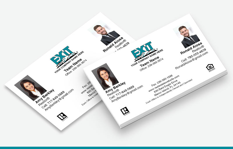 Exit Realty Team Business Cards - Exit Realty Approved Vendor marketing materials | BestPrintBuy.com