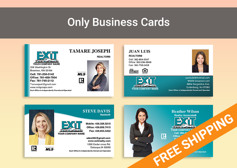 EXIT Realty Real Estate Gold Agent Package -  personalized business cards, letterhead, envelopes and note cards | BestPrintBuy.com